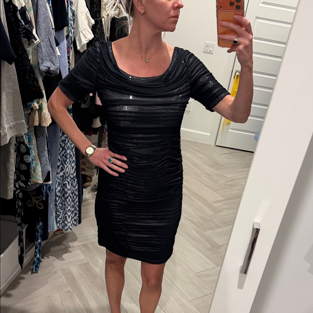 Elegant Black Sequin Dress